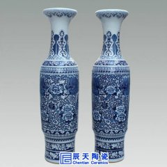 景德鎮(zhèn)落地大花瓶燒制工藝，多作陶瓷禮品用